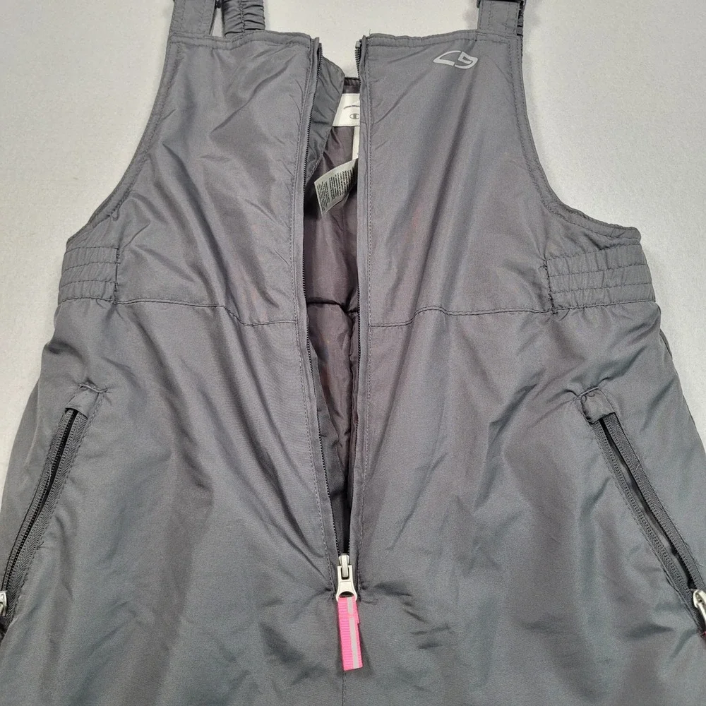 Champion Kids Gray Venture Dry Snow Bib Overalls Ski Pants XL 14-16 L5764B